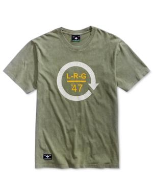 Lrg Men's Life Cycle Stonewashed Graphic-print Logo T-shirt