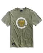Lrg Men's Life Cycle Stonewashed Graphic-print Logo T-shirt