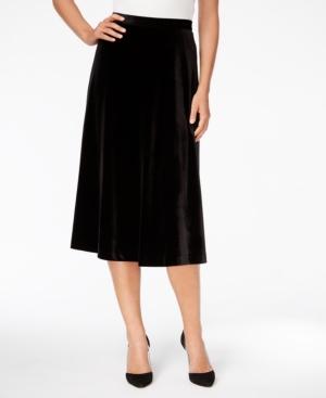 Tahari Asl Velvet A-line Skirt