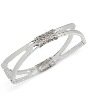 Robert Lee Morris Soho Silver-tone Wire Wrapped Openwork Bangle Bracelet