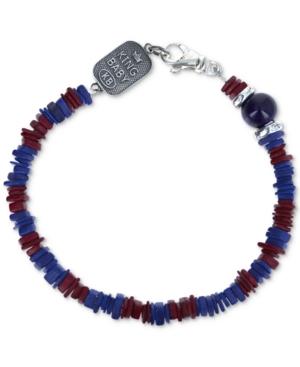 King Baby Men's Ceramic Chip Bracelet In Sterling Silver