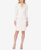 Tahari Asl Petite Fringe-trim Tweed Skirt Suit