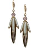Givenchy Gold-tone Marquise Stone And Crystal Linear Drop Earrings