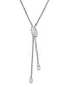Diamond Mesh Lariat Necklace In Sterling Silver (1/6 Ct. T.w.)