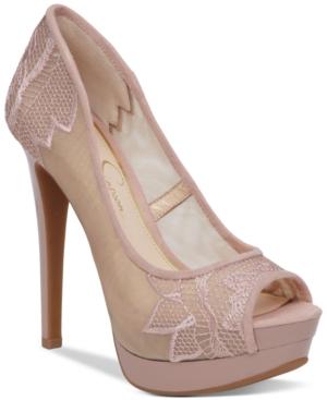 Jessica Simpson Saidey Lace Platform Pumps Women's Shoes