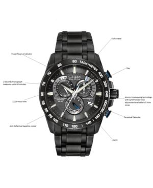 Citizen Men's Chronograph Eco-drive Gray Ion Plated Stainless Steel Bracelet Watch 43mm At4007-54e