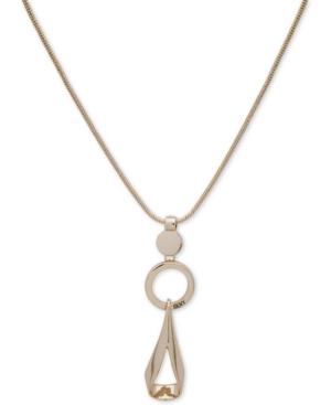 Dkny Gold-tone Long Pendant Necklace, Created For Macy's