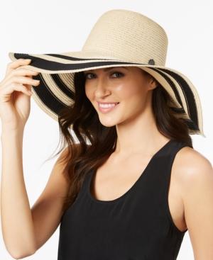 Vince Camuto Ribbon-stripe Floppy Hat