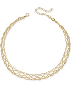 Inc International Concepts Gold-tone Braided Wire Collar Necklace, Only At Macy's