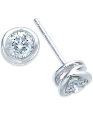 Sirena Diamond Twist Stud Earrings (1/5 Ct. T.w.) In 14k White Gold