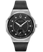 Bulova Women's Curv Progressive Sport Diamond (1 Ct. T.w.) Black Techo Satin Strap Watch 40.5mm