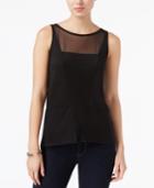 Bar Iii Illusion Mesh Tank Top, Only At Macy's
