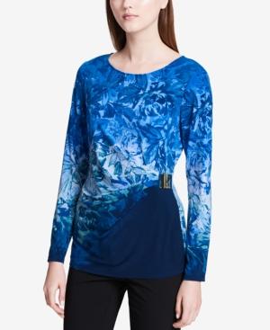 Calvin Klein Printed Crew-neck Top