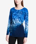 Calvin Klein Printed Crew-neck Top