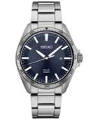 Seiko Men's Solar Essentials Stainless Steel Bracelet Watch 43mm