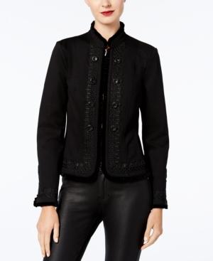 Inc International Concepts Velvet-trim Jacket, Created For Macy's
