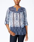 Charter Club Printed Blouse, Only At Macy's