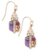 Inc International Concepts Gold-tone Cube Crystal Drop Earrings, Only At Macy's