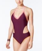Jessica Simpson Woodstock Reversible Cutout One-piece Swimsuit Women's Swimsuit