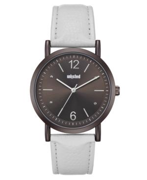 Unlisted Men's White Synthetic Leather Sport Watch, 36.5mm