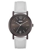 Unlisted Men's White Synthetic Leather Sport Watch, 36.5mm