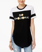 Freeze 24-7 Juniors' So Emojional Graphic Tunic T-shirt