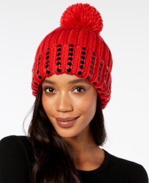 Dkny Studded Ribbed-knit Cuff Beanie