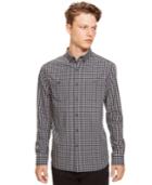 Kenneth Cole Reaction Checked Button-down Long Sleeve Shirt