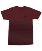 Mighty Fine Men's Deadpool Stripe Graphic-print Cotton T-shirt