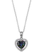 Giani Bernini Mystic Cubic Zirconia Heart Halo Pendant Necklace In Sterling Silver, Only At Macy's