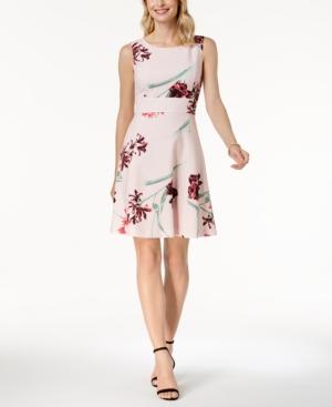 Nine West Crepe Fit & Flare Dress