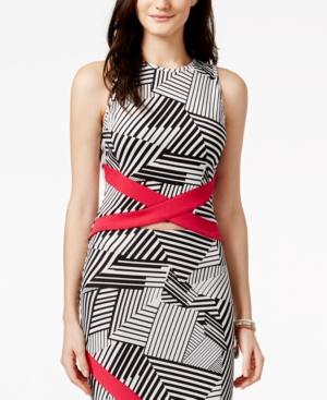 Material Girl Juniors' Printed Asymmetrical-hem Crop Top, Only At Macy's