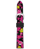 Kate Spade New York Women's Black Floral Silicone Smart Watch Strap