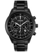 Citizen Men's Chronograph Quartz Black Ion-plated Stainless Steel Bracelet Watch 46mm An8155-52e, A Macy's Exclusive Style