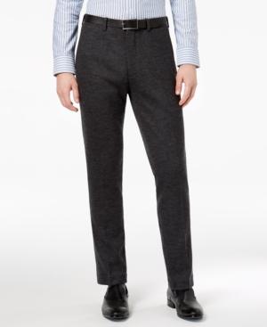 Bar Iii Men's Slim-fit Gray Knit Suit Pants, Created For Macy's