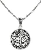Tree Of Life Pendant Necklace In Sterling Silver