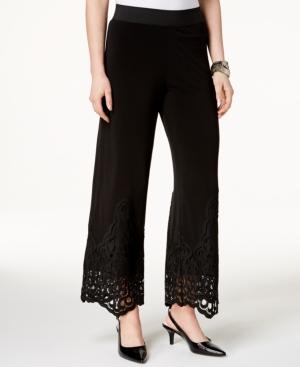Alfani Lace-trim Pull-on Pants, Created For Macy's