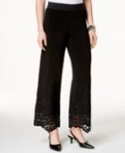 Alfani Lace-trim Pull-on Pants, Created For Macy's