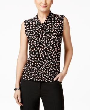 Tommy Hilfiger Dot-print Twist-neck Shell