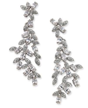 Kate Spade New York Silver-tone Marquise Crystal Drop Earrings