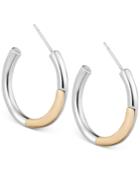 T Tahari Silver-tone Hoop Earrings