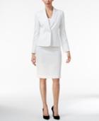 Le Suit Single-button Textured Skirt Suit