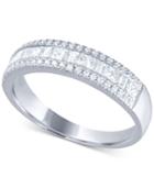Diamond Princess & Baguette Band (3/4 Ct. T.w.) In 14k White Gold