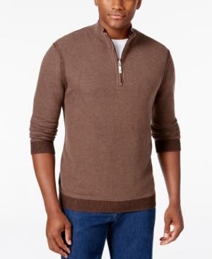 Tommy Bahama Men's Quarter-zip Textured Reversible Sweater