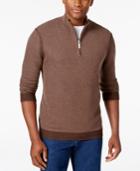 Tommy Bahama Men's Quarter-zip Textured Reversible Sweater