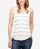 Lucky Brand Striped Sweater Tank Top
