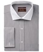 Tasso Elba Men's Classic Fit Non-iron Stripe French Cuff Dress Shirt, Only At Macy's