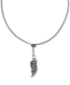 King Baby Unisex Wing 26 Adjustable Lariat Necklace In Sterling Silver