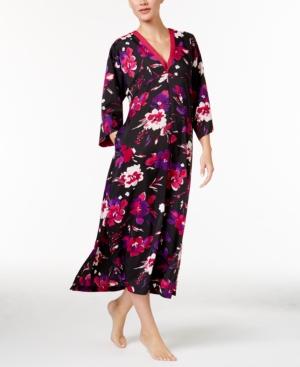 Oscar De La Renta Floral-print Crepe De Chine Caftan