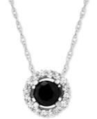 Wrapped In Love Diamond Halo 18 Pendant Necklace (1 Ct. T.w.) In 14k White Gold, Created For Macy's